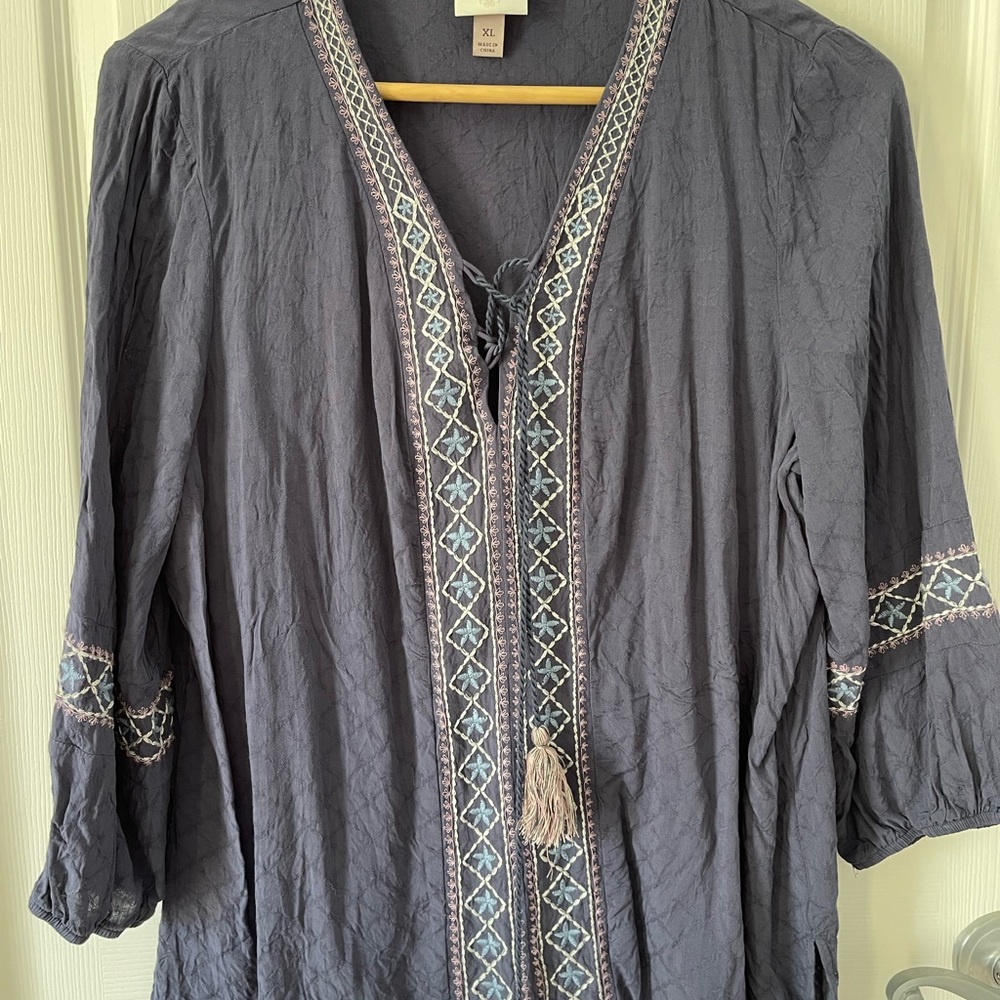 Knox Rose Bohemian Long Sleeve Blouse